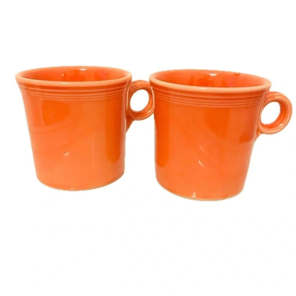 Set of 2 Fiesta Ware Mugs Orange Persimmon